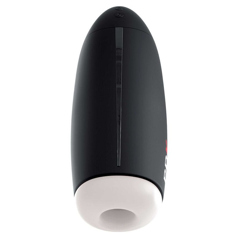 Back view of the PDX Elite Fap-O-Matic male masturbator showing vent placement and product details | Flirty Bay adult store Perth